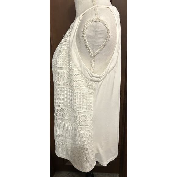 Calvin Klein Women's Sleeveless White Shirt Fully Lined Size Medium - Picture 3 of 10